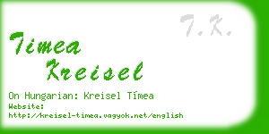 timea kreisel business card